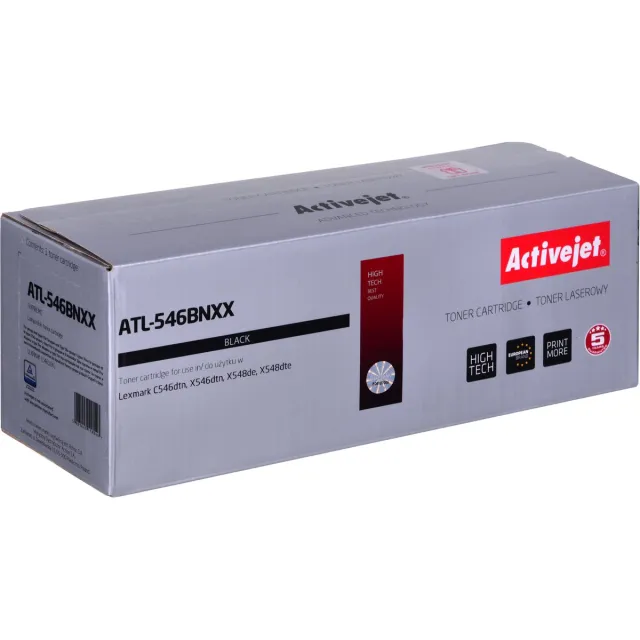 ActiveJet ATL-546BNXX Tonercartridge voor Lexmark printers; Vervanging Lexmark C546U1KG; Supreme; 8000 pagina's; zwart