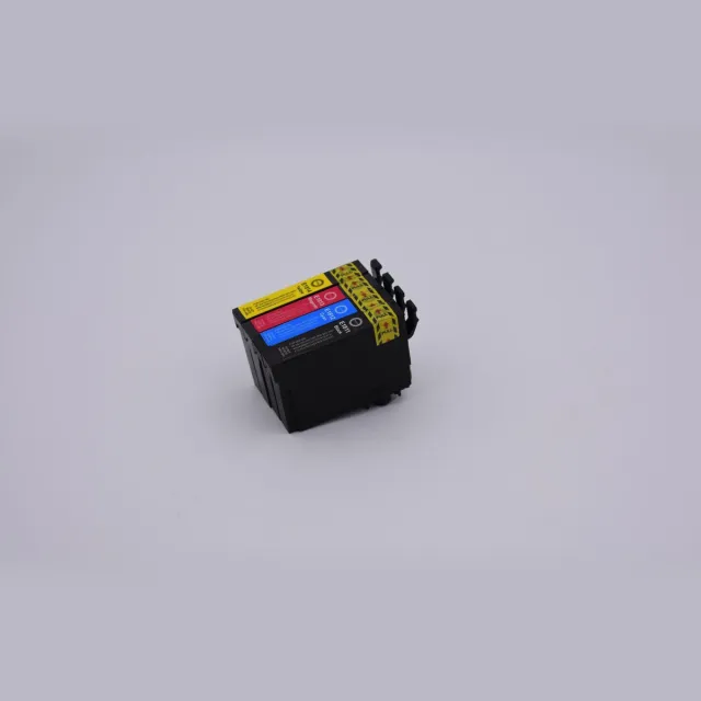 KATRIZ huismerk inkt voor|Epson T1811XL Zwart+ T1812XL Cyaan + T1813XL Magenta + T1814YXL Geel | (4stuks) - Met chip Zwart, Cyaan, Magenta, Geel