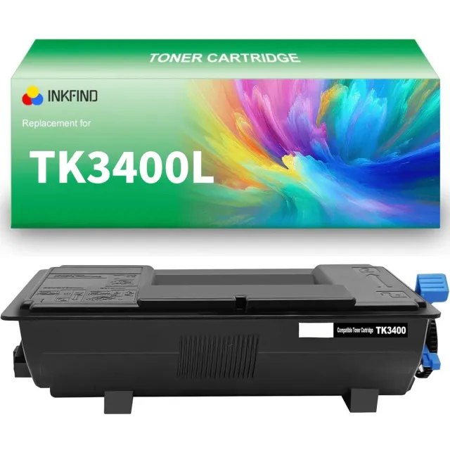 INKFIND TK-3400L Zwart tonercartridge compatibel met Kyocera TK3400 TK-3400 L (19500 pages) Zwart geschikt voor Kyocera ECOSYS PA4500X/MA4500fx/MA4500x - 1-pack Zwart XL Zwart x 1
