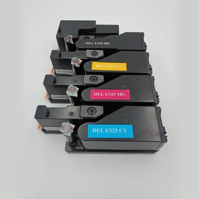 KATRIZ huismerk toner Dell 593-BBLN(2000pagina's) +Dell 593-BBLL(1400pagina's) +Dell 593-BBLZ(1400pagina's)+Dell 593-BBLV(1400pagina's) | Geschikt voor Dell E525W | (4stuks) Zwart, Cyaan , Magenta, Geel