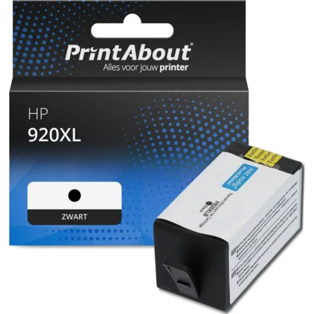 PrintAbout huismerk Inktcartridge 920XL (CD975AE) Zwart Hoge capaciteit geschikt voor HP