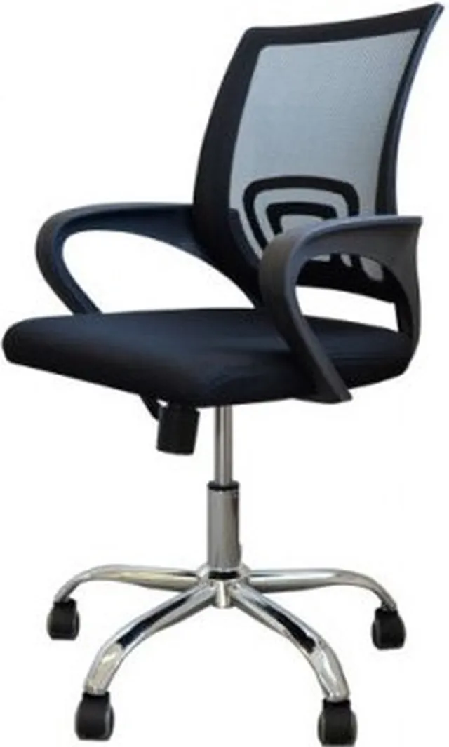 Brasq OC100 Ergonomische Bureaustoel Zwart met Ademend Mesh - Bureaustoelen - In hoogte verstelbaar - Gaming stoel 49 x 47 x 87 cm Zilver-Zwart