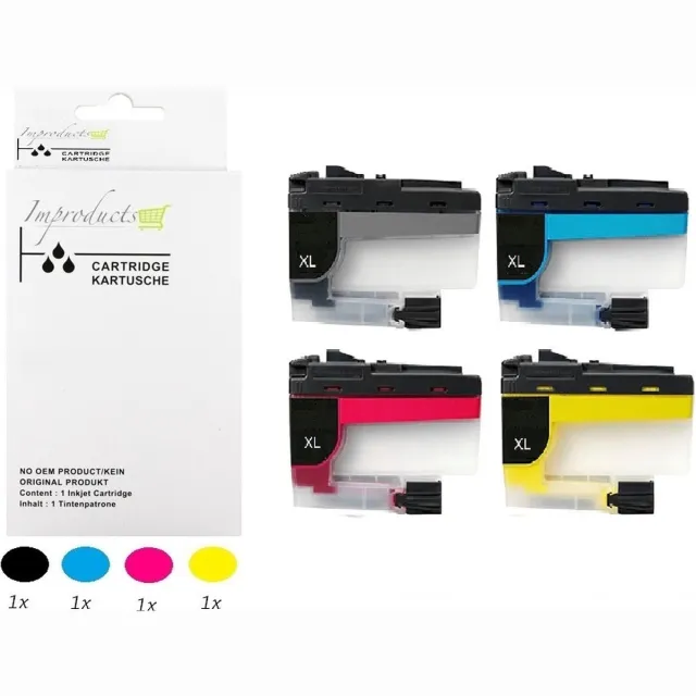 Improducts Inkt cartridges - Alternatief Brother LC-427XL LC 427 bk/c/m/y multipack inktcartridges o.a.Brother HL-J 6010 HL-J 6010DW MFC-J 5955 MFC-J 5955DW MFC-J 6955 MFC-J 6955DW MFC-J 6957 MFC-J 6957DW lc-427XLval Multicolor - Zwart, Cyaan, Magenta, Geel