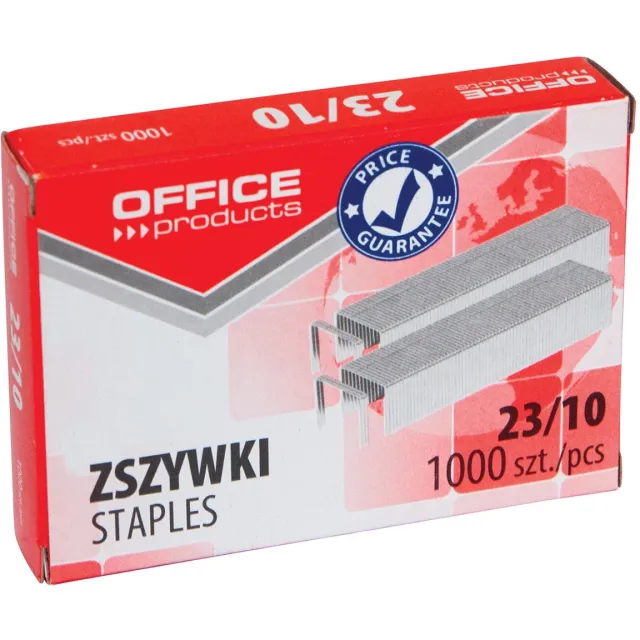 Office Products nietjes 23-10, metaal, doos van 1000 stuks
