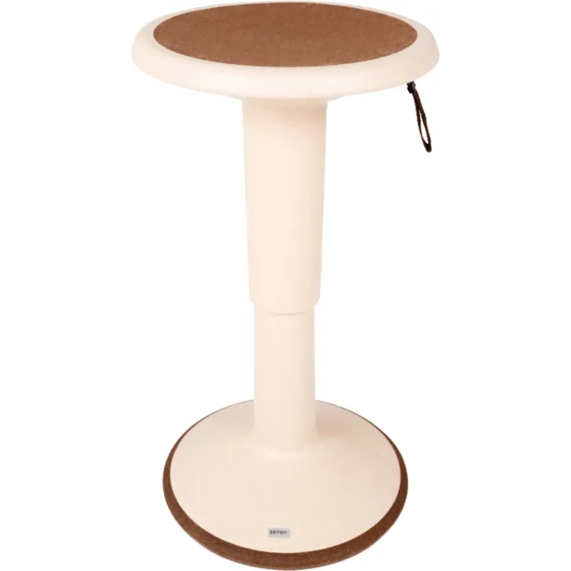 Se7en Ergonomische Wiebelkruk - Wiebelstoel - Bureaukruk met handgreep - Verstelbare zithoogte 45-63 cm - Beige bounce