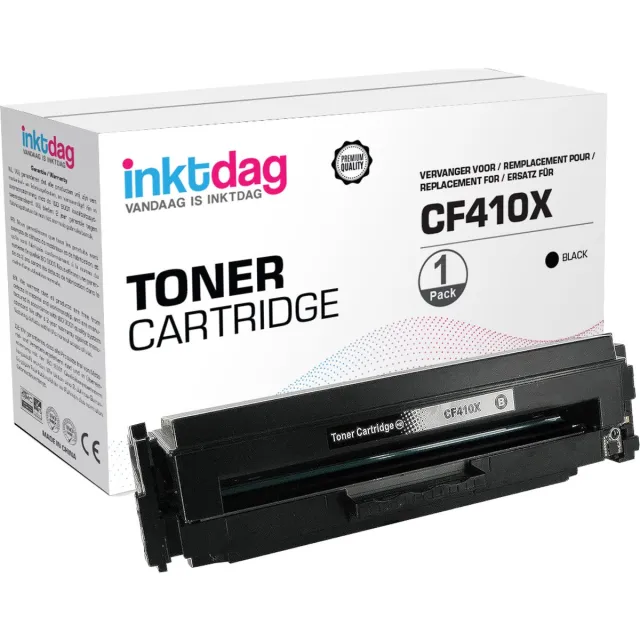 inktdag toner cartridge voor HP CF410X zwart voor HP Color LaserJet M377 dw, M452 dn, M452 dw, M452 nw, M477 fdn, M477 fdw, M477 fnw HP CF410X Zwart (6500 page yield)
