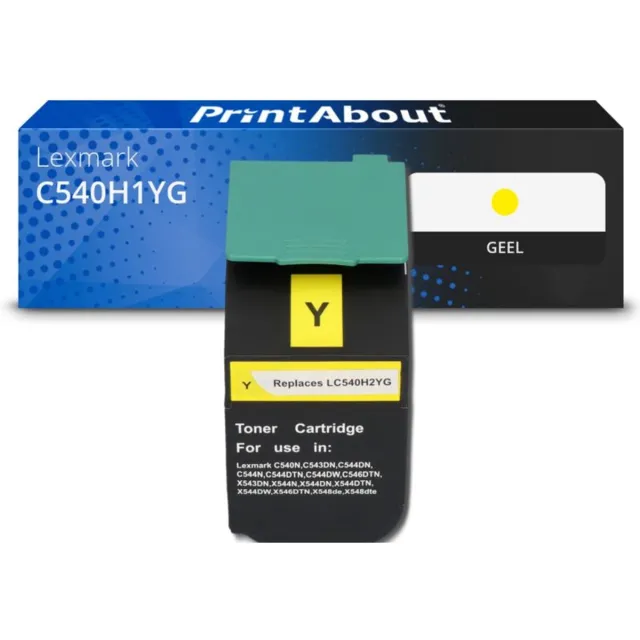 PrintAbout Lexmark C540H1YG toner geel