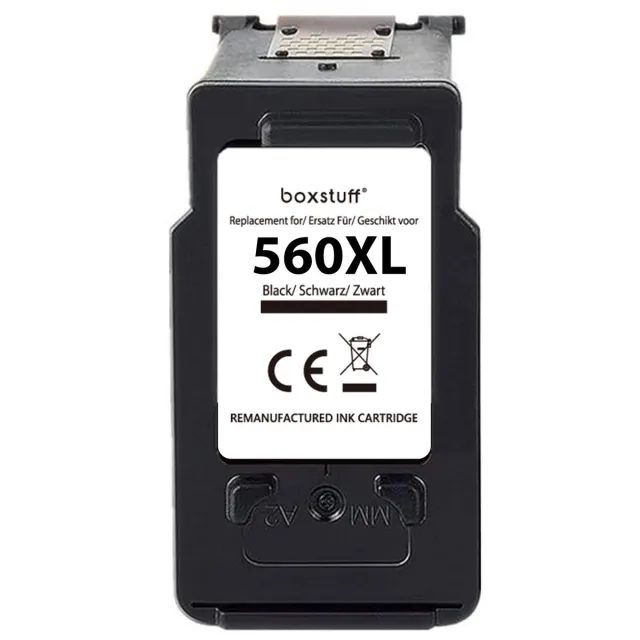 Boxstuff Inkt geschikt voor PG-560XL – Inkt Cartridge voor Canon Pixma TS5350 / TS5351 / TS5352 / TS5353 / TS7450 / TS7451 / TS5350A / TS5400 Series / TS5450 / TS7450 Series / TS5355 Printer - Pack Zwart