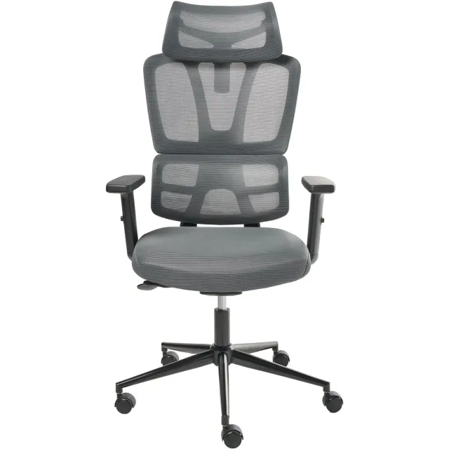 Beliani OMEGA - Bureaustoel - Donkergrijs - Mesh