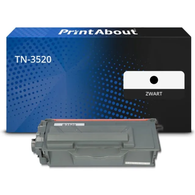 PrintAbout huismerk Toner TN-3520 Zwart Extra hoge capaciteit geschikt voor Brother
