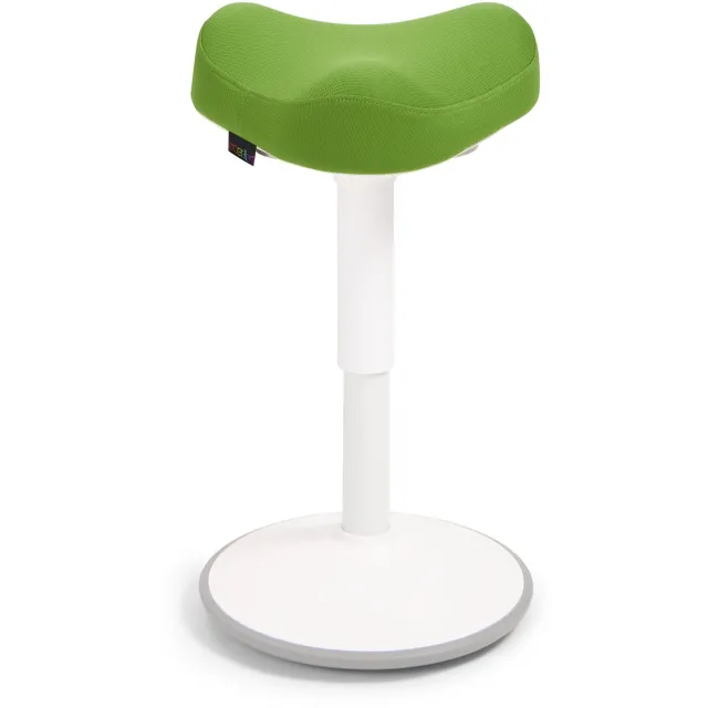 Wobblez Soothe Wiebelkruk met Zadel - in hoogte verstelbare zadelkruk van 45-65 cm - Groene zitting Wit frame Groene zitting - Wit frame