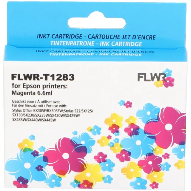 FLWR Inktcartridge / T1283 / Magenta - Geschikt voor Epson