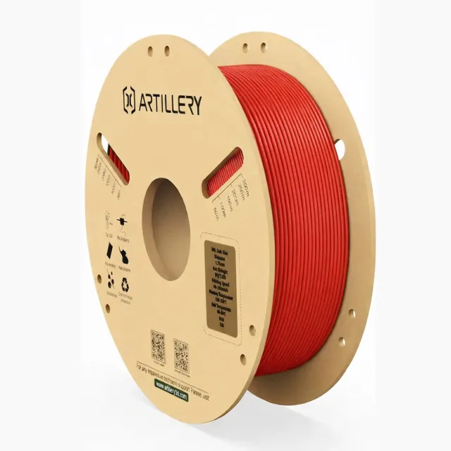 Artillery3D Artillery PLA Filament Rood 1.75mm – Hoogwaardig 3D Printer Filament – Constante Diameter – Geschikt voor FDM 3D Printers