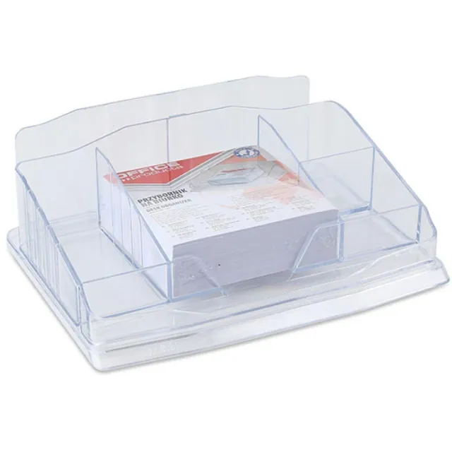Office Products bureau organizer, inclusief notes, 6 vakken, transparant