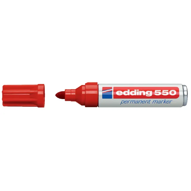 Edding Viltstift edding 550 rond 3-4mm rood