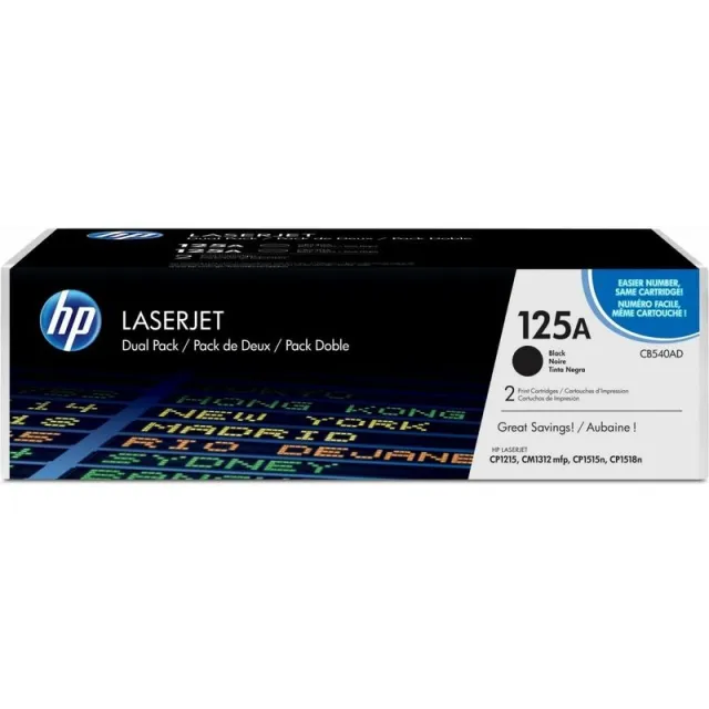 Hp 125A (CB540AD) Toner 2x Zwart - Multipack