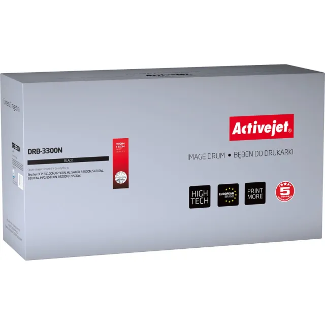 ActiveJet DRB-3300N Drum voor Brother-printer; Brother DR-3300 vervanging; Opperste; 30000 pagina's; zwart.