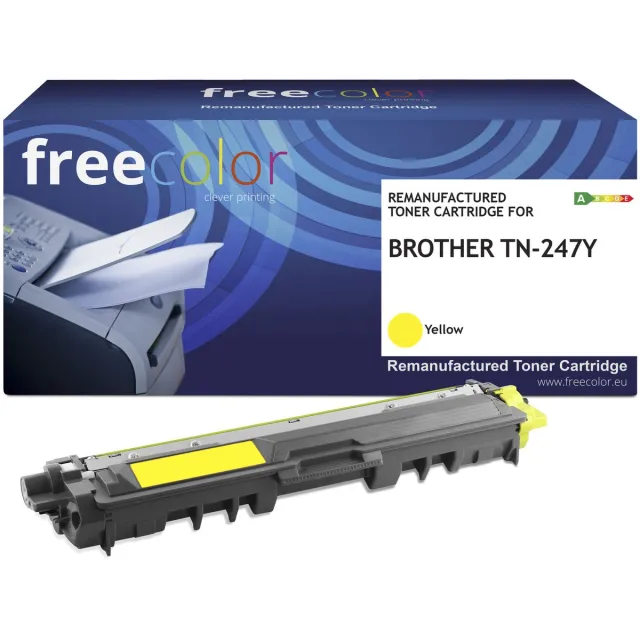 Freecolor Vervangt Brother TN-247Y Toner - Geel - 2.300 pagina's - Compatible
