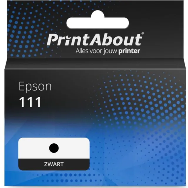 PrintAbout huismerk Inktcartridge 111 (C13T03M140) Zwart geschikt voor Epson