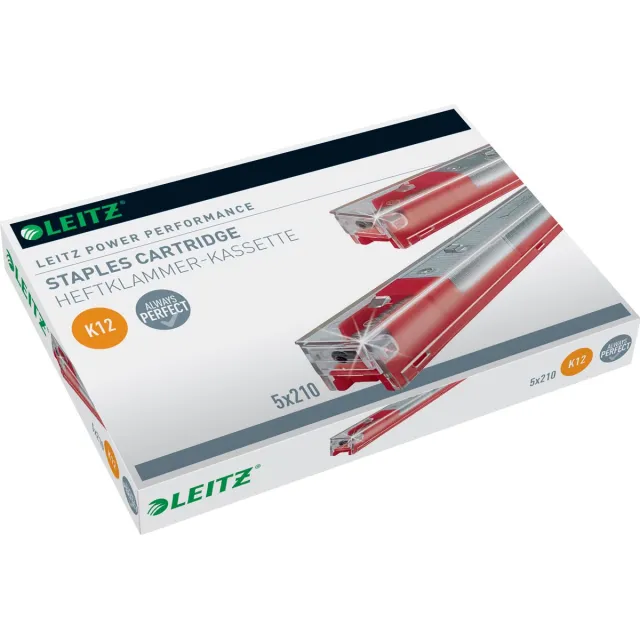 Leitz Power Performance K12 cartridge, 12mm pootlengte, 210 nietjes per cartridge