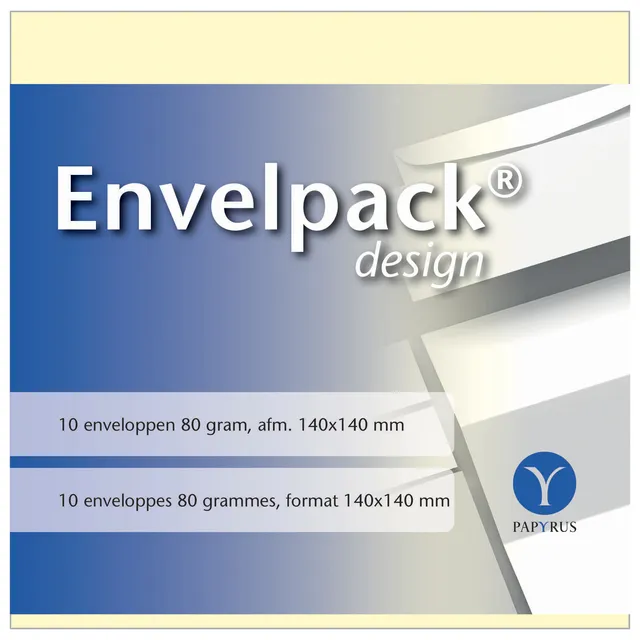 Papyrus Envelop Papyrus Envelpack Design vierkant 140x140mm ivoor 894410 10 stuks