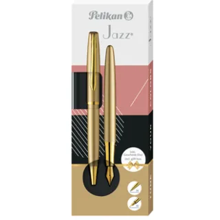 Schrijfset Pelikan Jazz Noble Elegance K36+P36 medium gold