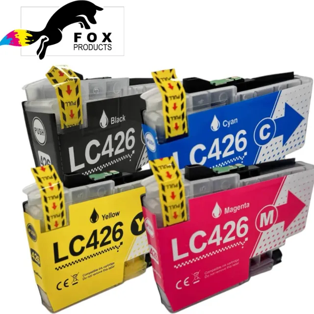 FoxProducts 4 x LC-426 LC426 XL - Cartridge geschikt voor Brother MFC-J4335DW - MFC-J4340DW - MFC-J4535DW - MFC-J4540DW Cyaan, Magenta, Yellow, Black