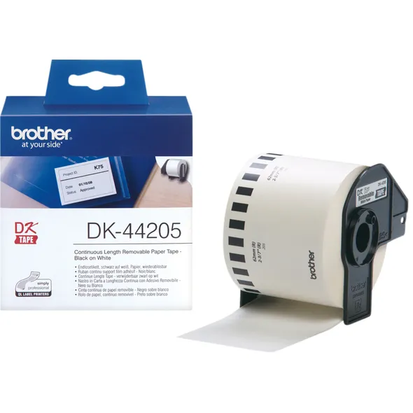 Brother Etiket Brother DK-44205 doorlopend 62mm 1 rol á 30m wit