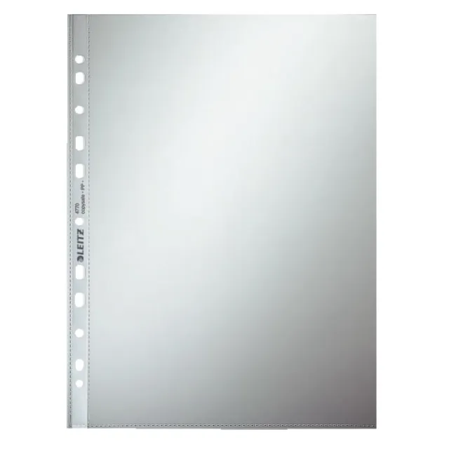 Leitz geperforeerde showtas 80 micron, glashelder, pak van 100 stuks
