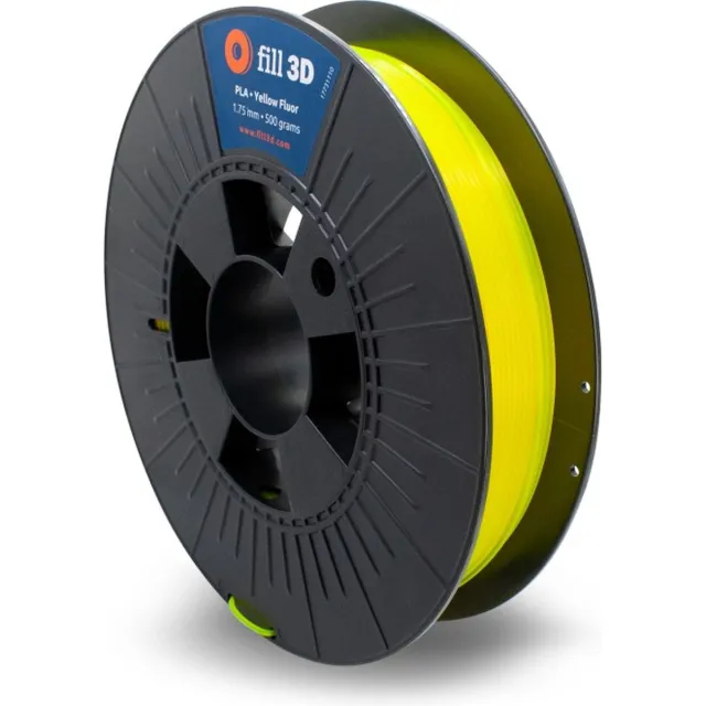 Fill 3D PLA Yellow Fluor 0,5 kg Fluoriserend geel