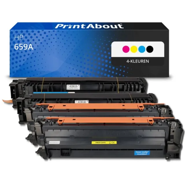 PrintAbout huismerk Toner 659A (W2010/11/12/3A) 4-kleuren Multipack geschikt voor HP