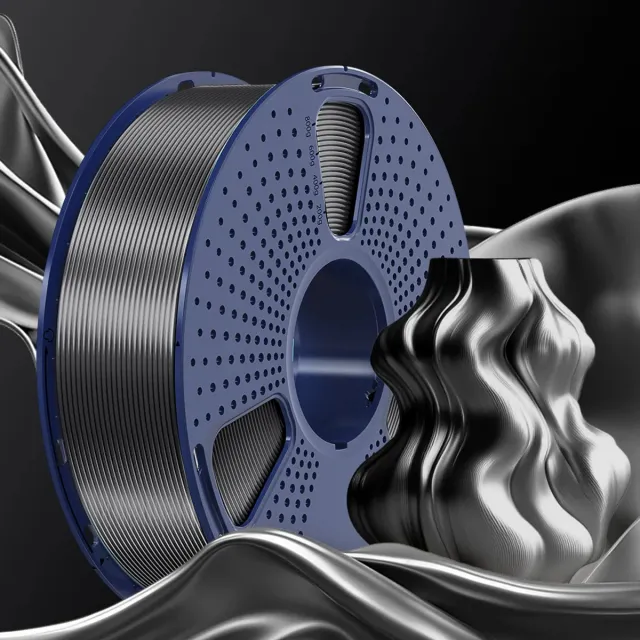Sunlu PLA+ SILK 3D-filament 1.75mm 1kg ZWART