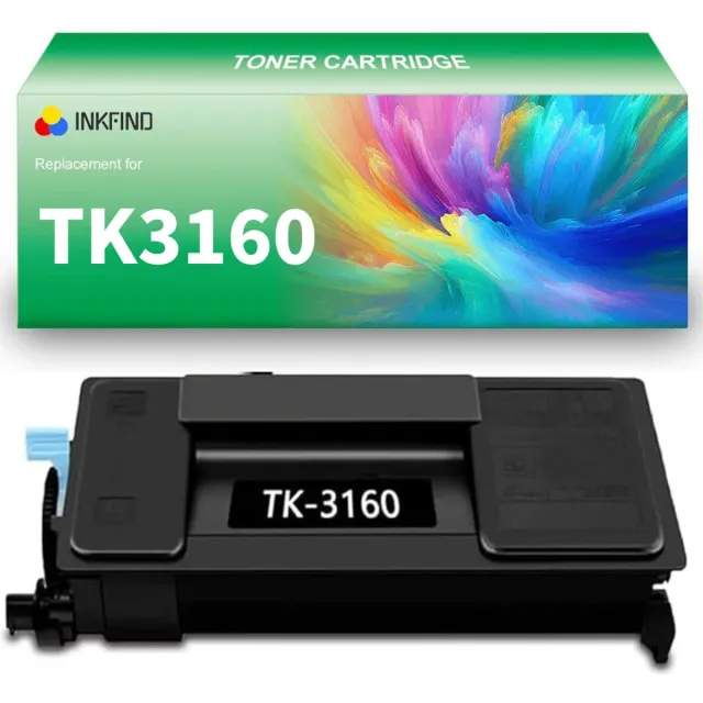 INKFIND TK-3160 toner compatibel met Kyocera TK-3160 TK3160 - 1-pack Zwart Geschikt voor Kyocera ECOSYS P3045dn/P3050dn/P3055dn/P3060dn Zwart x 1