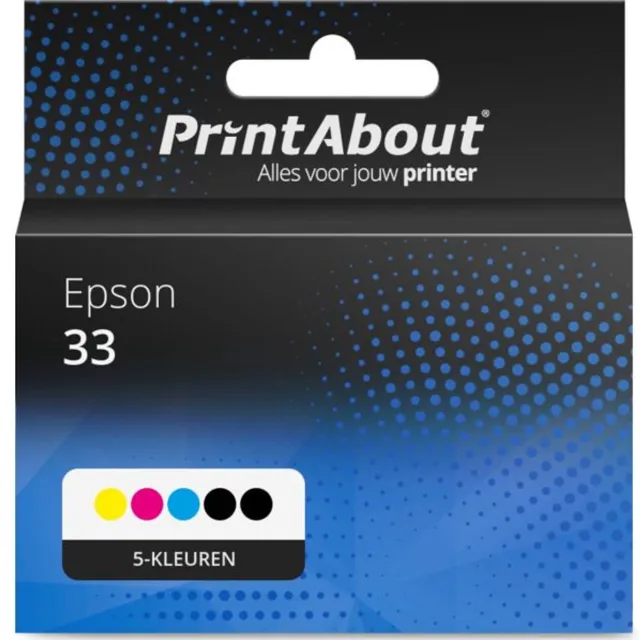 PrintAbout huismerk Inktcartridge 33 (C13T33374012) 5-kleuren Multipack geschikt voor Epson