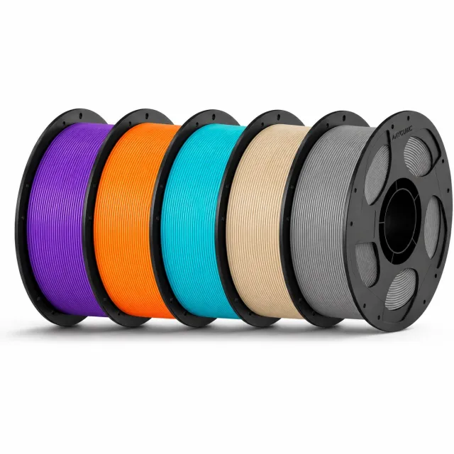 ARTILLERY PLA Filament Bundel 5KG (5x1KG) – Paars, Oranje, Cyaan, Beige & Grijs – 1.75mm – Hoge Printkwaliteit – Snelle Levering, Morgen in Huis