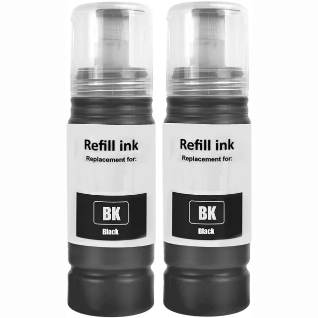 InktDL Huismerk geschikt voor Epson 6641 inkt - 2X Zwart - Geschikt voor EcoTank ET-2500 - ET-2550 - ET-2600 - ET-2650 - ET-4500