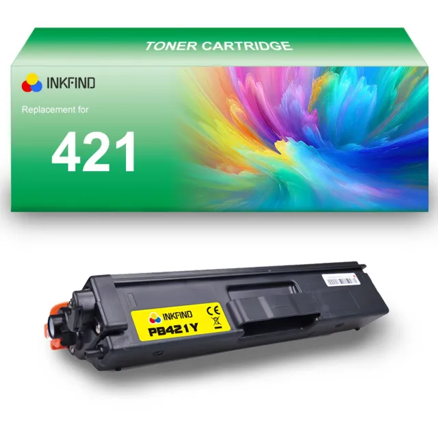 INKFIND TN421 Geel tonercartridge compatibel met Brother TN421 TN-421 Geel toner cartridge - 1-pack Geel Geel x 1