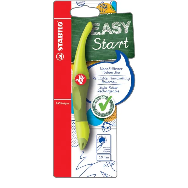 Stabilo EASYoriginal roller, voor rechtshandigen, blister van 1 stuk, limoen-donkergroen blauw
