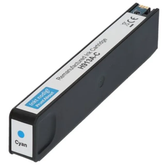 PrintAbout Huismerk HP 913A (F6T77AE) Inktcartridge Cyaan