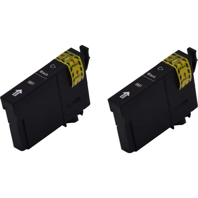 KATRIZ huismerk inkt voor|Epson T0801|15ml | ( 2stuks) - Met chip Zwart