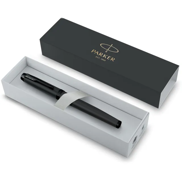 Parker IM vulpen fijn, zwart BT blauw