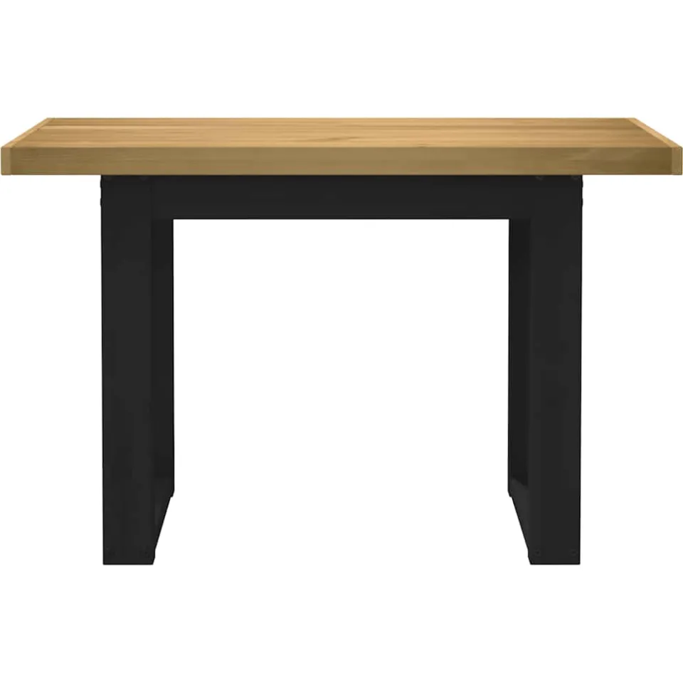 vidaXL Bureau NOAIN U-vormige poten 120x50x75 cm massief hout Bruin