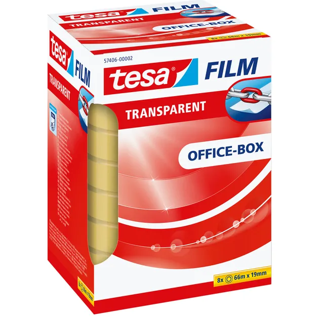Tesa Plakband tesafilm® 66mx19mm Transparant 8 rollen