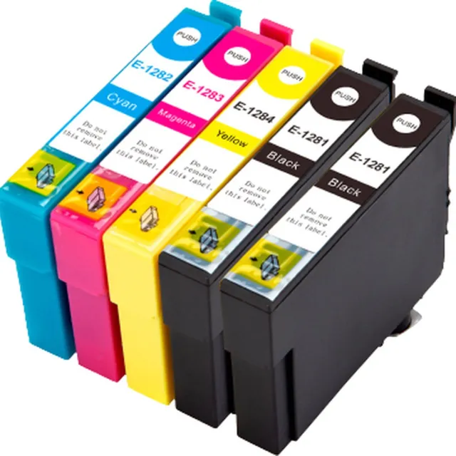 Inktkenners Inktcartridges 5 stuks Geschikt voor Epson T1285 | Multipack 2x Zwart (15ml); Cyaan (12ml); Geel (12ml); Magenta (12ml)