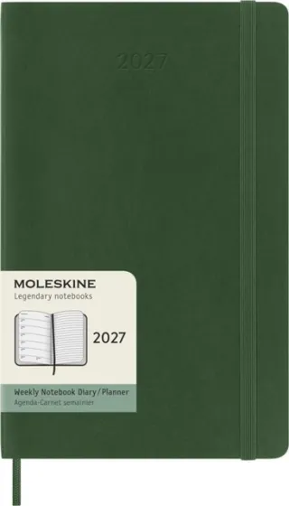 Moleskine Agenda 2027 Moleskine 12M Planner Weekly 7dagen/1pagina large sc myrtle green