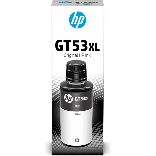 HP GT53 135ml Black Original Ink Bottle Zwart