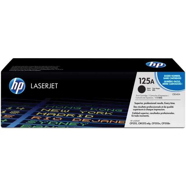 Hp toner 125A, 2 200 pagina's, OEM CB540A, zwart