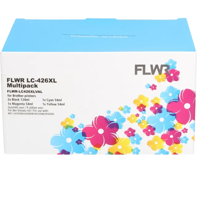 FLWR Cartridges / Brother LC-426XL Multipack / zwart en kleur / Geschikt voor Brother