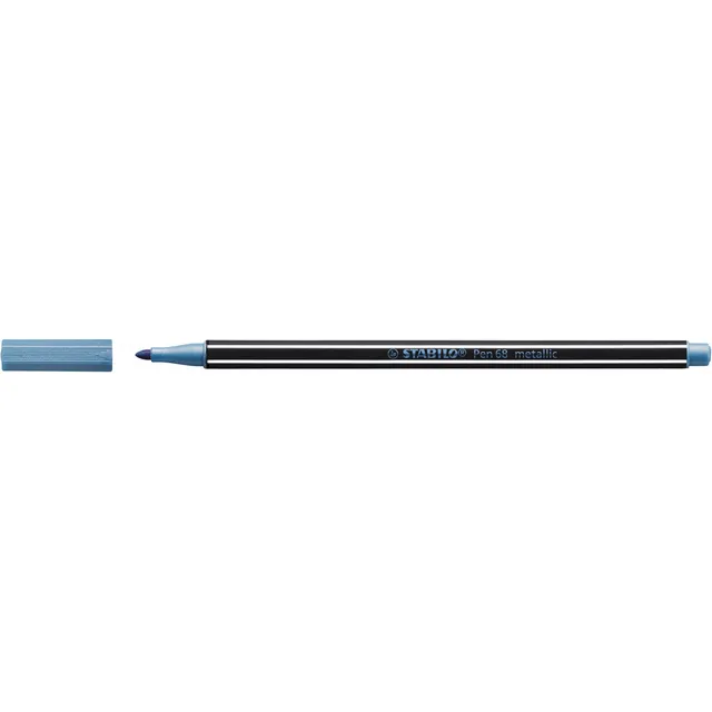 Stabilo Viltstift STABILO Pen 68/841 medium metallic blauw