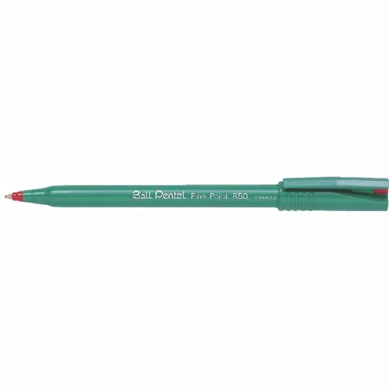 Pentel Rollerpen Pentel R50 medium rood